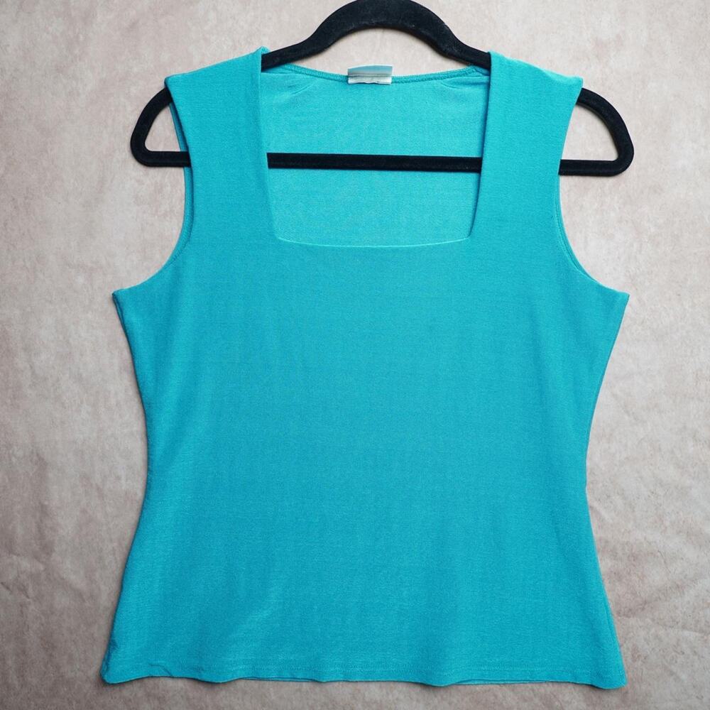 Kaliko Turquoise Square Neck Tank Top Size 12